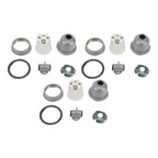 3PCS E27 Interface Lamp Socket Waterproof Thermal Insulation Small Tee Ceramic Light Holder