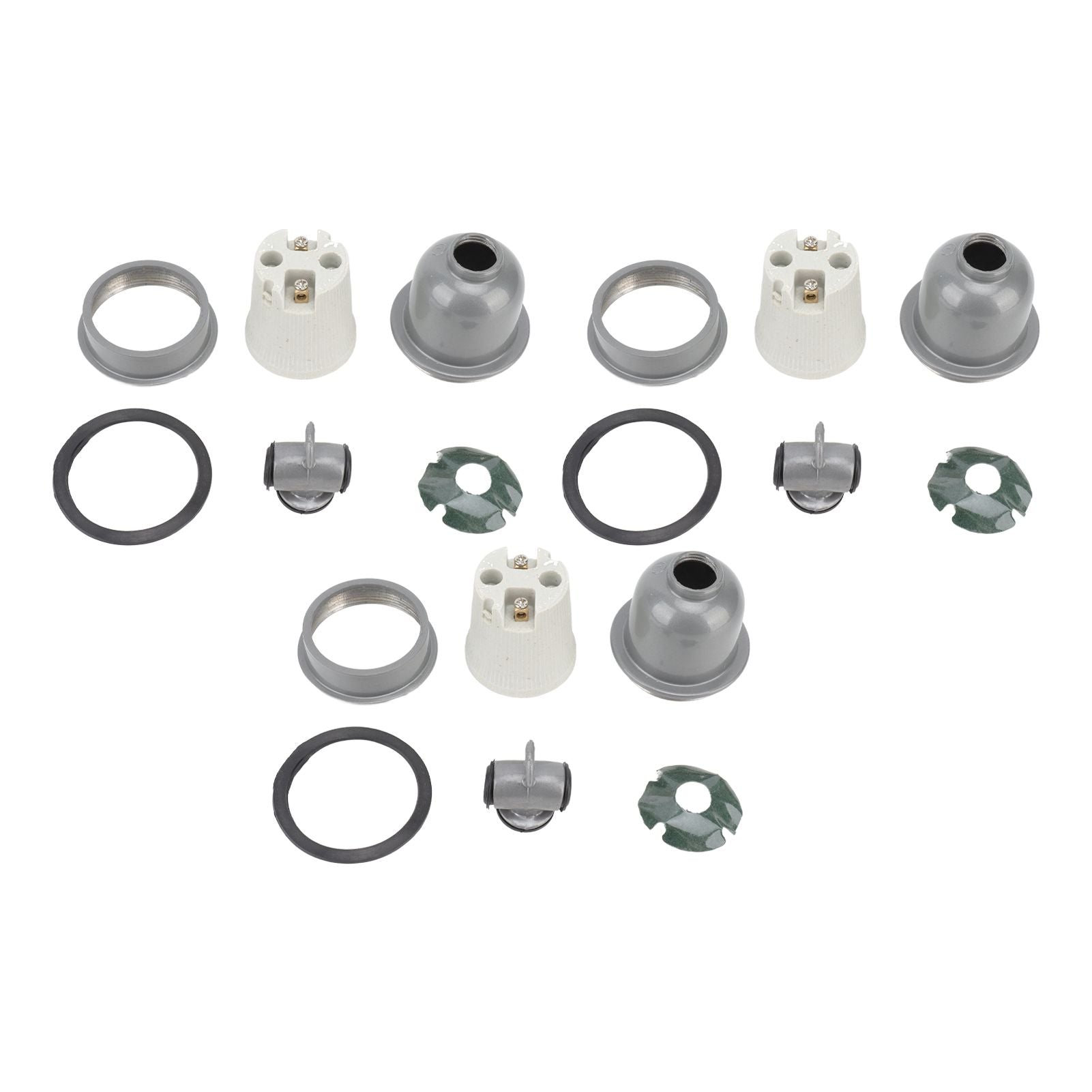 3PCS E27 Interface Lamp Socket Waterproof Thermal Insulation Small Tee Ceramic Light Holder