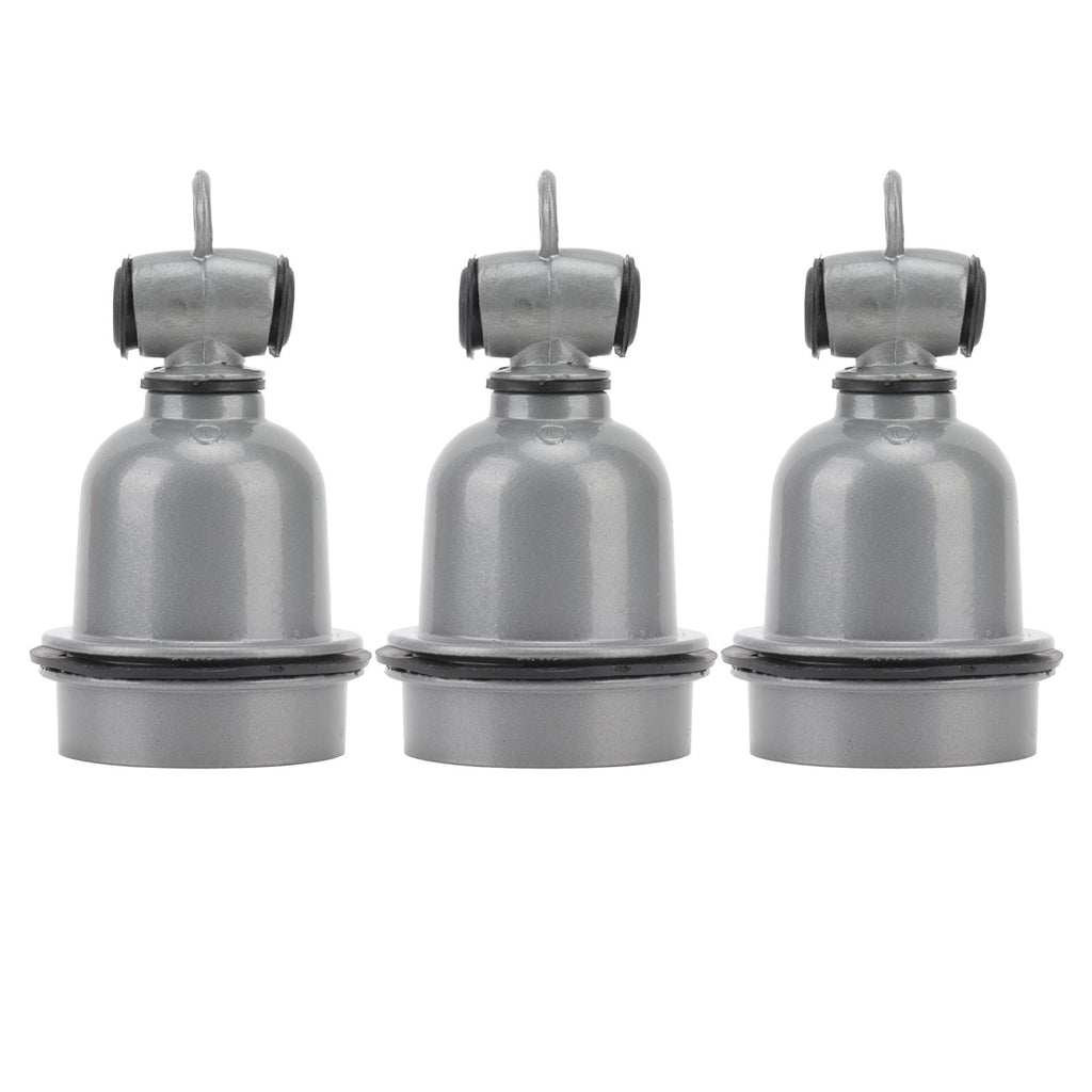3PCS E27 Interface Lamp Socket Waterproof Thermal Insulation Small Tee Ceramic Light Holder