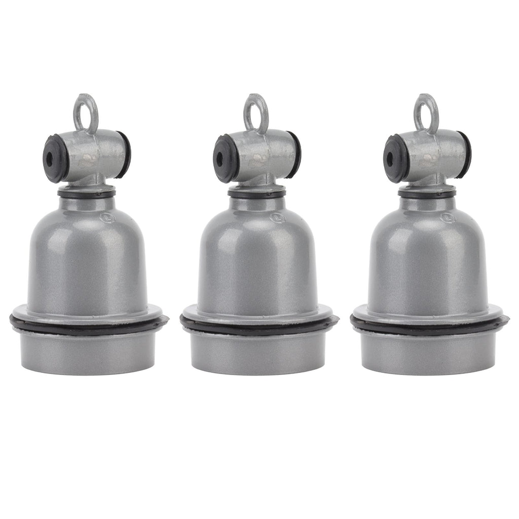 3PCS E27 Interface Lamp Socket Waterproof Thermal Insulation Small Tee Ceramic Light Holder