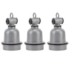 3PCS E27 Interface Lamp Socket Waterproof Thermal Insulation Small Tee Ceramic Light Holder