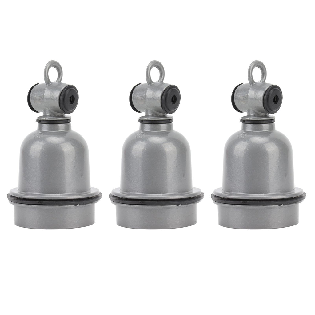 3PCS E27 Interface Lamp Socket Waterproof Thermal Insulation Small Tee Ceramic Light Holder