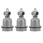 3PCS E27 Interface Lamp Socket Waterproof Thermal Insulation Small Tee Ceramic Light Holder