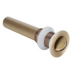 Sink Drain NonOverflow AntiClog Bathroom Wash Basin Drainer Stopper Accessory Antique(Flap without Hole )