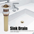 Sink Drain NonOverflow AntiClog Bathroom Wash Basin Drainer Stopper Accessory Antique(Flap without Hole )