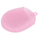 Silicone Dishwashing Brush Bath Body Face Cleansing Brush Kitchen Bathroom Cleaning ToolsPink