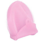 Silicone Dishwashing Brush Bath Body Face Cleansing Brush Kitchen Bathroom Cleaning ToolsPink