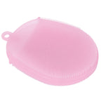 Silicone Dishwashing Brush Bath Body Face Cleansing Brush Kitchen Bathroom Cleaning ToolsPink