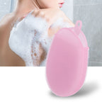 Silicone Dishwashing Brush Bath Body Face Cleansing Brush Kitchen Bathroom Cleaning ToolsPink