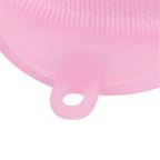 Silicone Dishwashing Brush Bath Body Face Cleansing Brush Kitchen Bathroom Cleaning ToolsPink