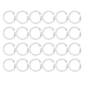 24Pcs Curtain Rings ABS Transparent O Shape Shower Curtain Hooks for Bathroom Shower Rod