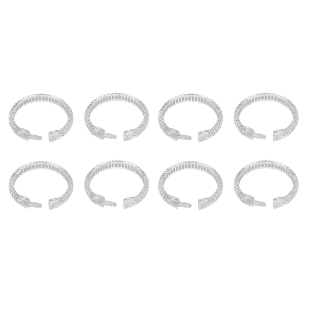 24Pcs Curtain Rings ABS Transparent O Shape Shower Curtain Hooks for Bathroom Shower Rod