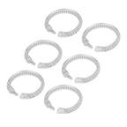 24Pcs Curtain Rings ABS Transparent O Shape Shower Curtain Hooks for Bathroom Shower Rod