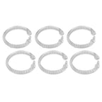 24Pcs Curtain Rings ABS Transparent O Shape Shower Curtain Hooks for Bathroom Shower Rod