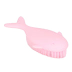 Baby Bath Brush Cartoon Whale Shape Silicone Soft Hair Baby Bath Shampoo Massage Cleaning Shower Brush Kids Bath Toys Pink