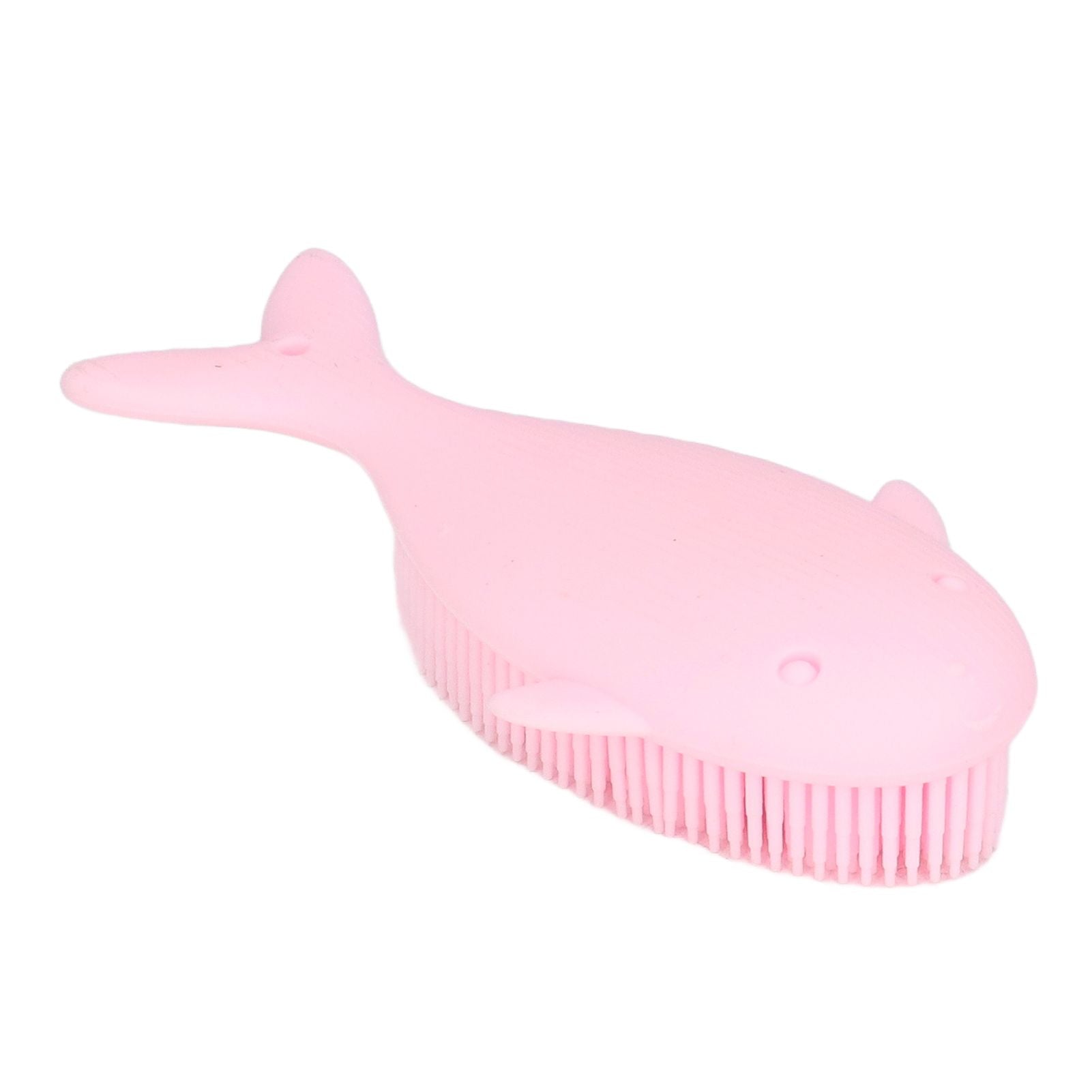 Baby Bath Brush Cartoon Whale Shape Silicone Soft Hair Baby Bath Shampoo Massage Cleaning Shower Brush Kids Bath Toys Pink