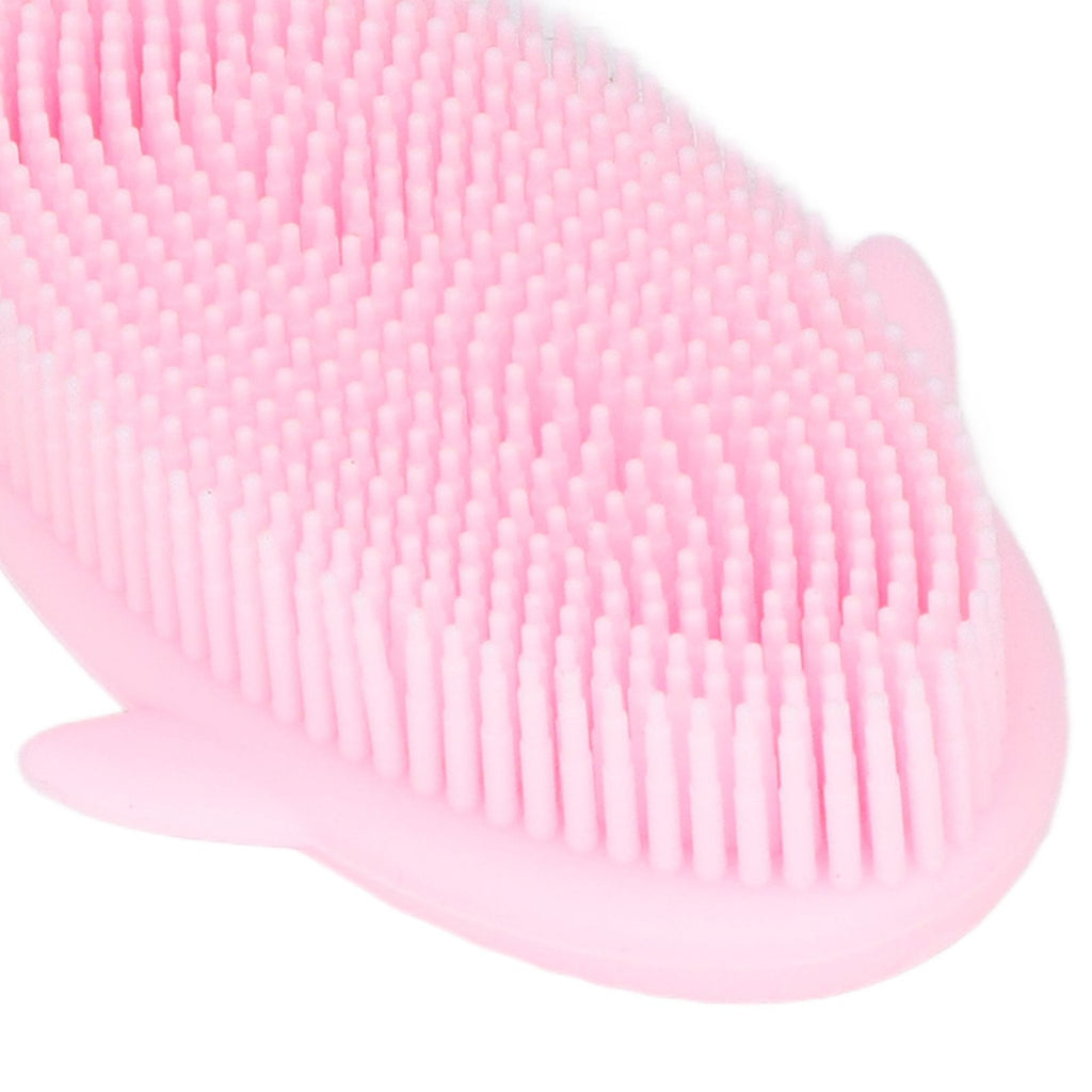 Baby Bath Brush Cartoon Whale Shape Silicone Soft Hair Baby Bath Shampoo Massage Cleaning Shower Brush Kids Bath Toys Pink