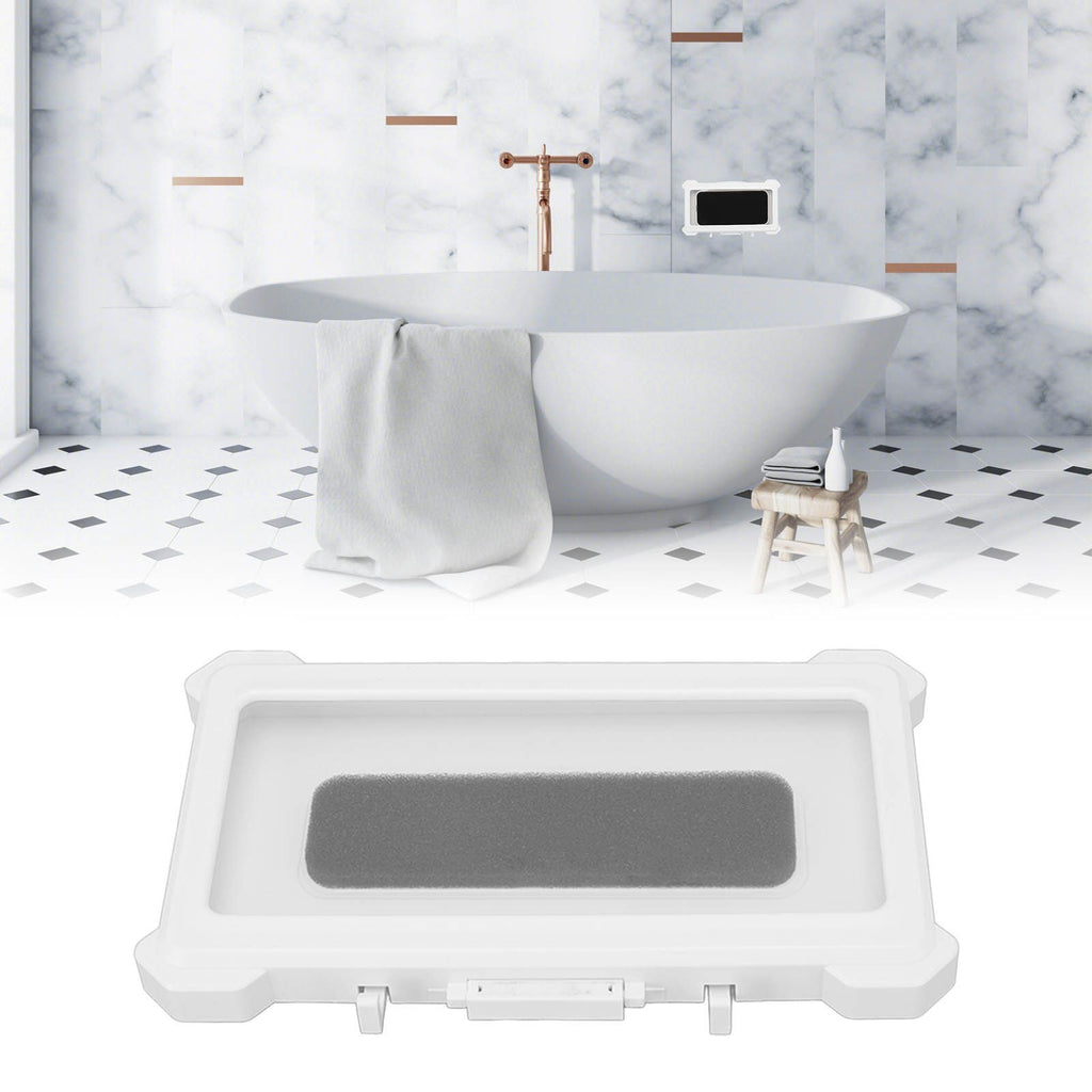 Shower Phone Holder Waterproof Case Touch Screen Rotating Phone Holder Wall Mount Shelf for Bathroom Kitchen 9801W White