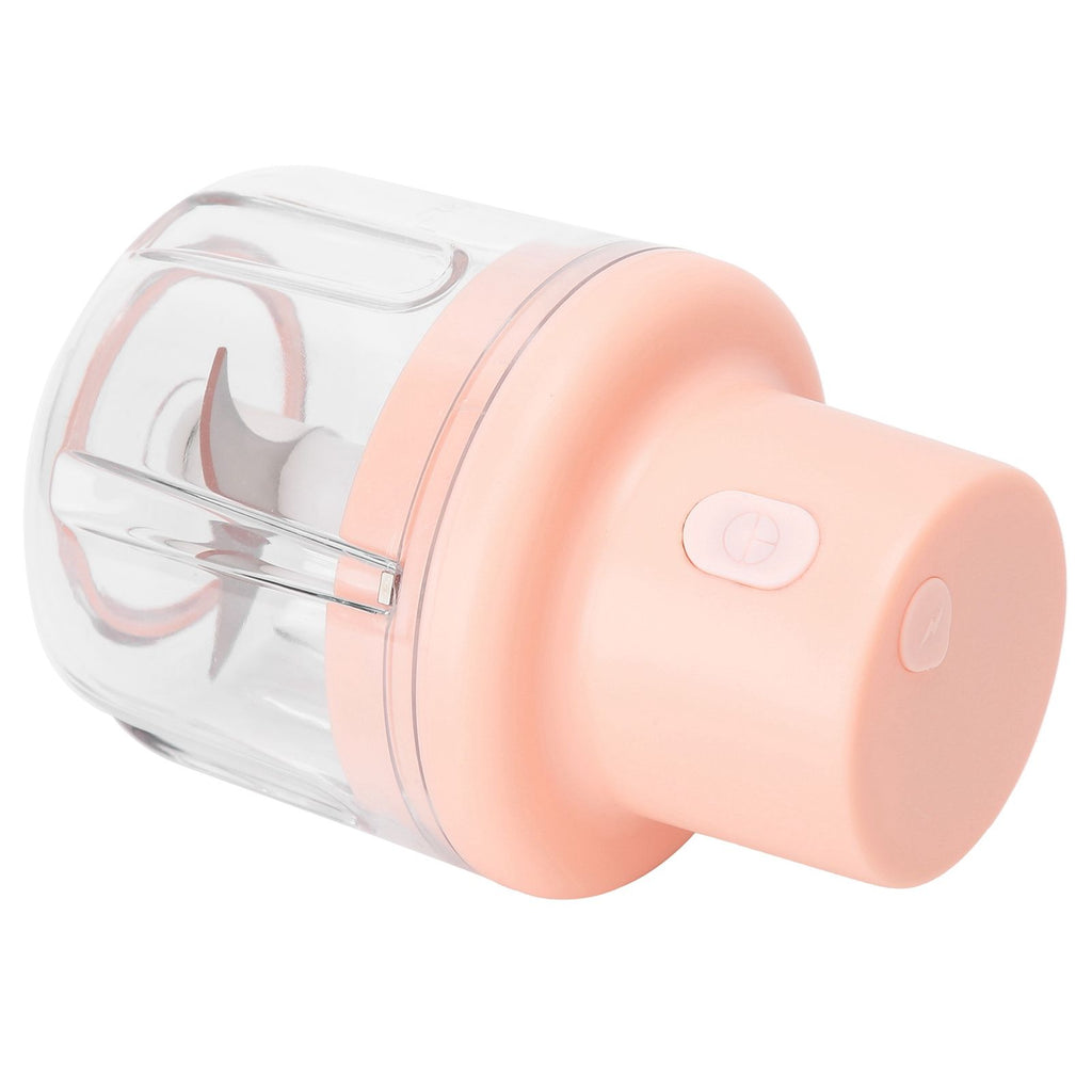 250ml Pink Electric Meat Grinder Food Chopper Mini Kitchen Shredder USB Charging