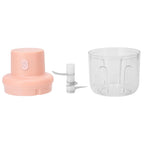 250ml Pink Electric Meat Grinder Food Chopper Mini Kitchen Shredder USB Charging