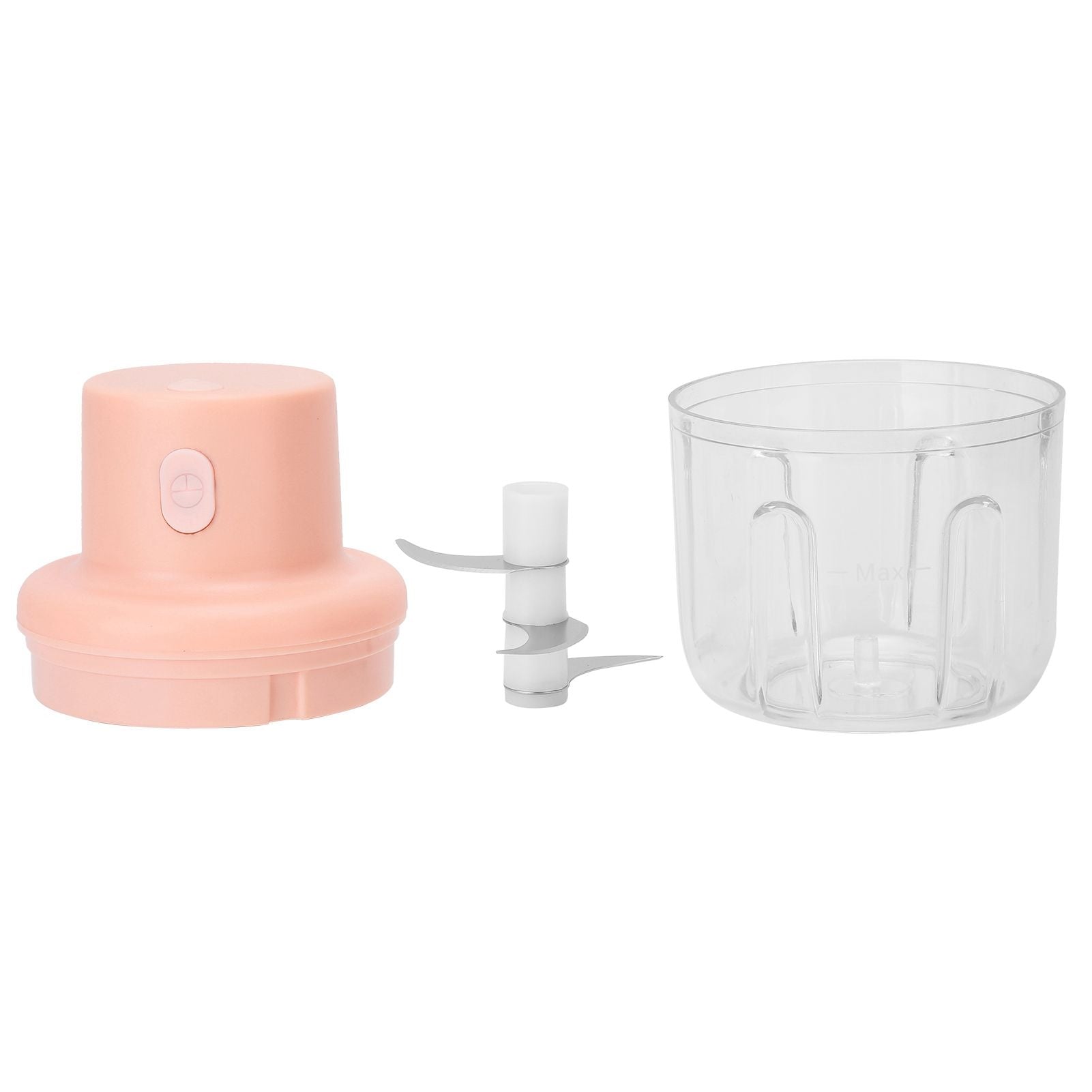 250ml Pink Electric Meat Grinder Food Chopper Mini Kitchen Shredder USB Charging