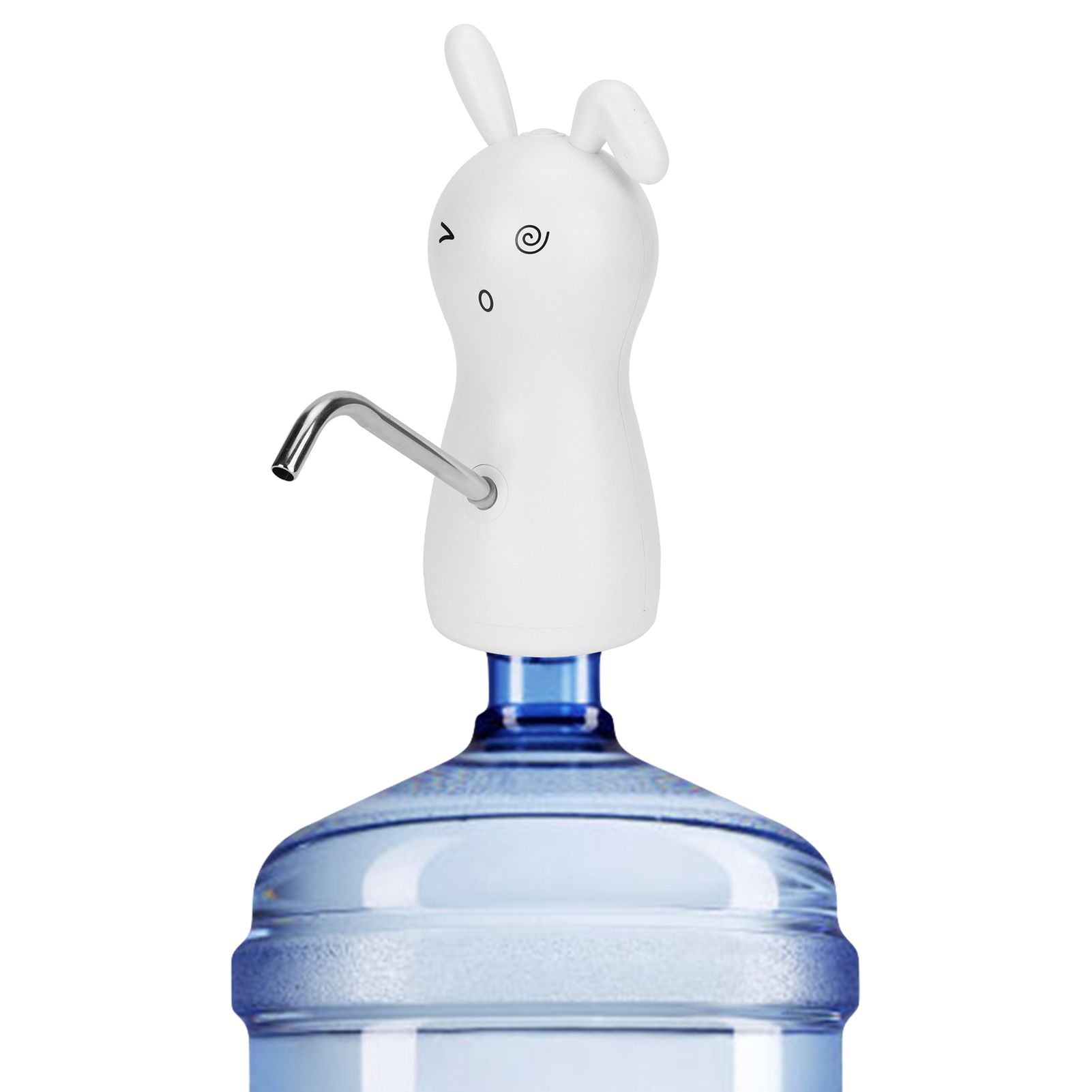 Electric Water Dispenser Portable USB Charging 450ml Quantitative for 4.5L‑18.9L Barreled Water Rabbit Shape