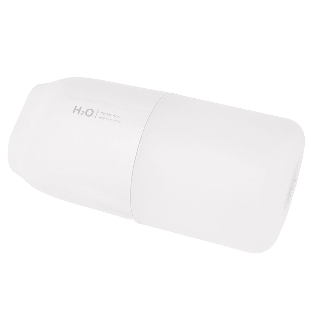 300ml Double Spray Humidifier Diffuser USB Charging Nanometer Atomization 2 Gears Night LightWhite