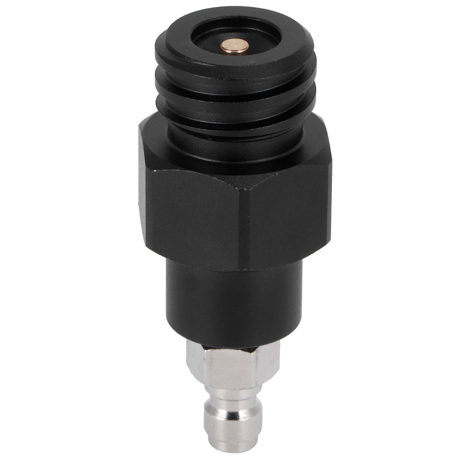 8mm Male Quick Plug to Male Thread TR21-4 CO2 Cylinder Tank Adapter Connector for Soda Club(Black )