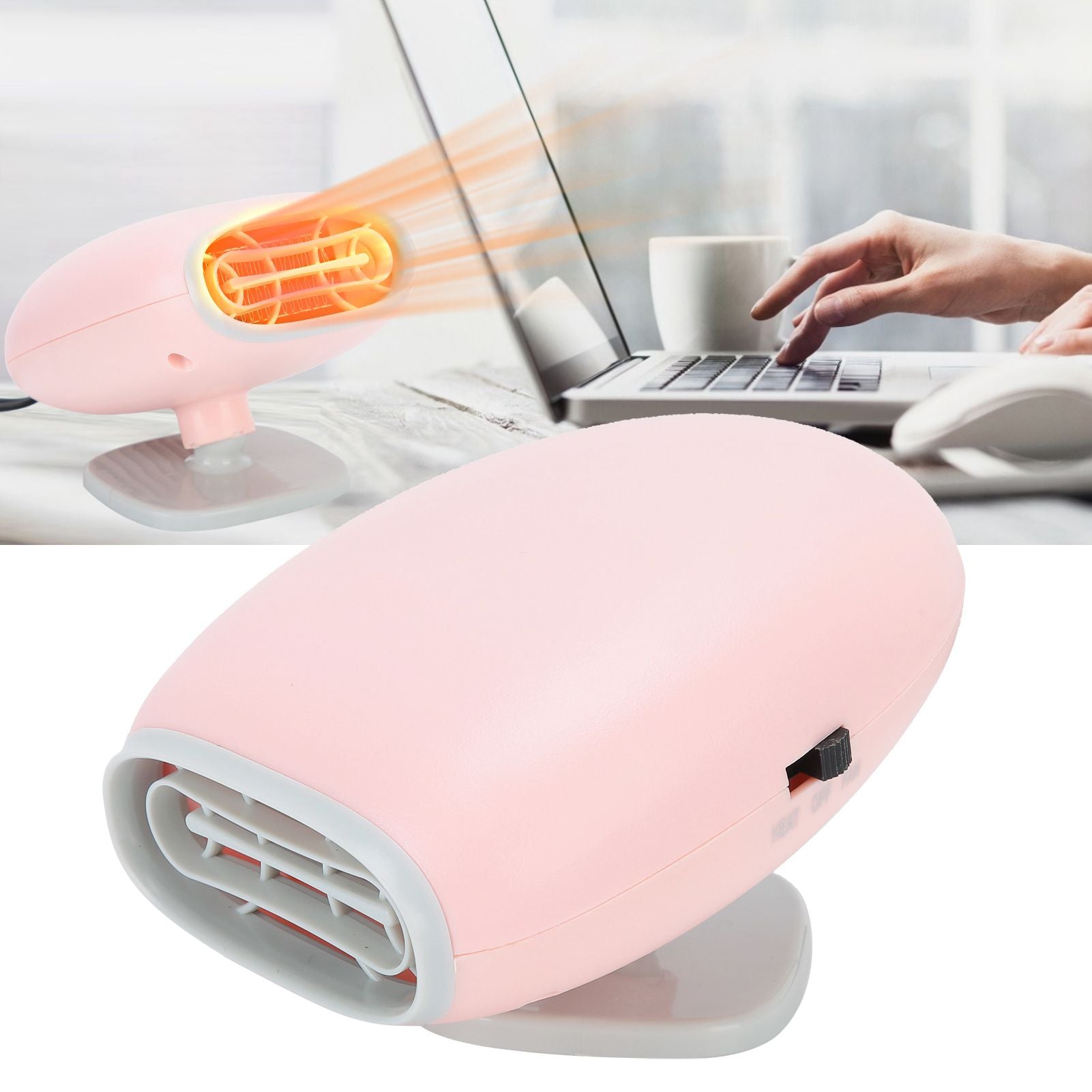 150W 12V Fan Heater 360 Degree Rotation Portable Windscreen Defroster Cigar Lighter for Car