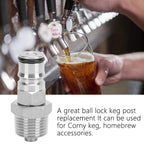 19/32‑18 Ball Lock Post with 1/2in NPT Male Thread Liquid Ball Lock Post Adapter for Corny Keg