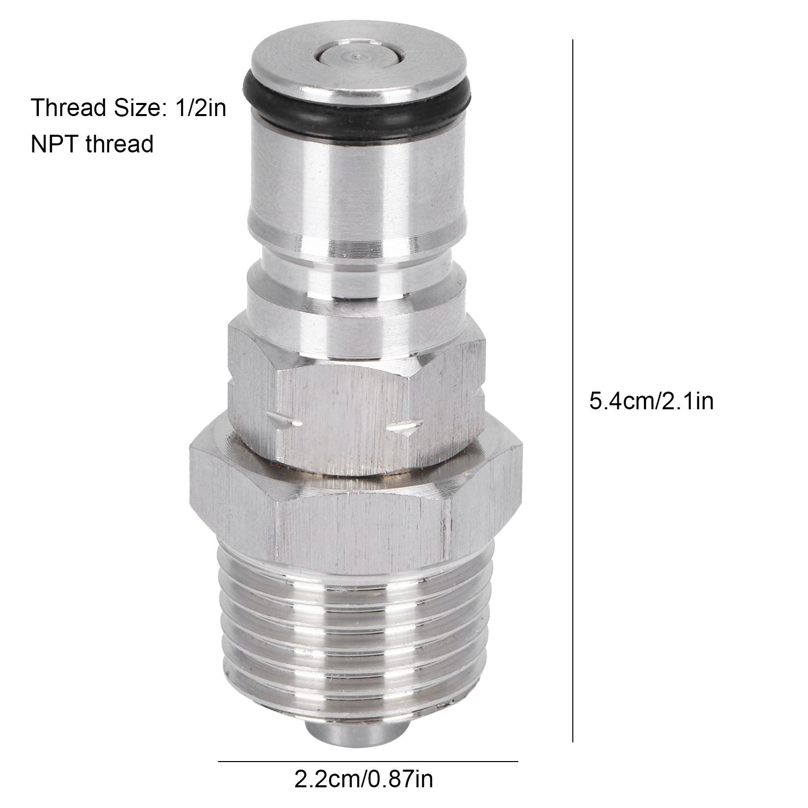 19/32‑18 Ball Lock Post with 1/2in NPT Male Thread Gas Ball Lock Keg Post Adapter for Corny Keg