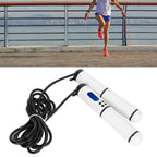 Skipping Rope Intelligent Electronic Counting Exercise Jumping Rope Fitness EquipmentWhite+Black