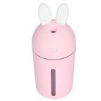 200ml Mini Air Humidifier 3 Hours Timing Ambience Night Light Desktop Humidifier USB PoweredPink