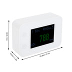 2.8in Air Quality Detector Infrared Induction Digital CO2 PM2.5 Tester USB Charging White