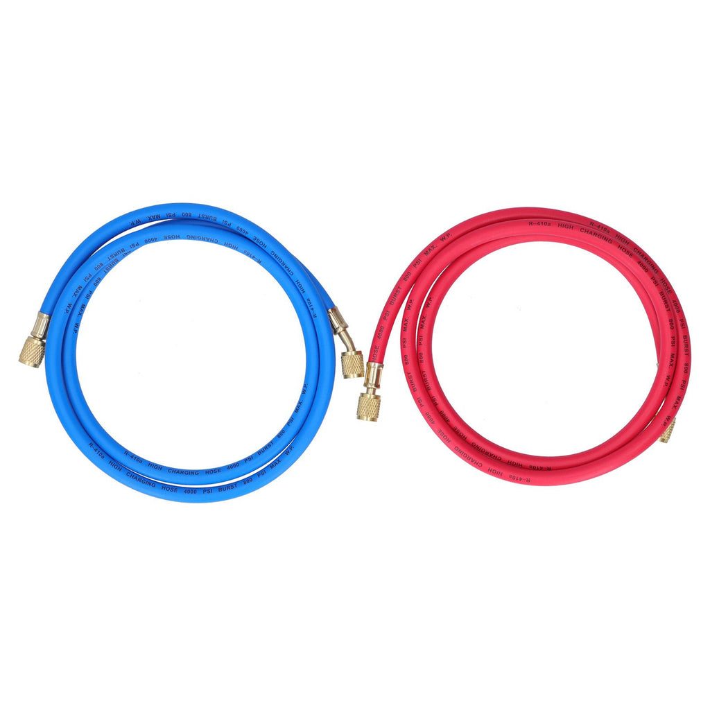 Air Conditioner Refrigerant Recharge Hose AirConditioning Refrigeration Adding Tool Accessory(Double English Standard Joint 2Pcs 1.5meters )