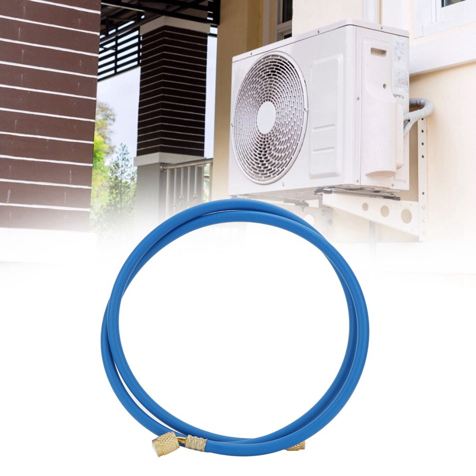 Air Conditioner Refrigerant Recharge Hose AirConditioning Refrigeration Adding Tool Accessory(Double English Standard Joint 2Pcs 1.5meters )