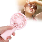 Mini Fan Portable Hand Held Cute Mute Electric Cooling Fan for Home Office Travel Pink