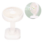 Table Fan Adjustable Portable Mini Fan 3‑Speeds Desktop Fan for Office Home USB Charging