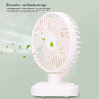 Table Fan Adjustable Portable Mini Fan 3‑Speeds Desktop Fan for Office Home USB Charging