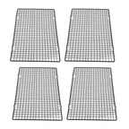 4PCS Barbecue Cooling Rack Stainless Steel Cooling Grid Tray Cake Cookies Baking Rack for Kitchen