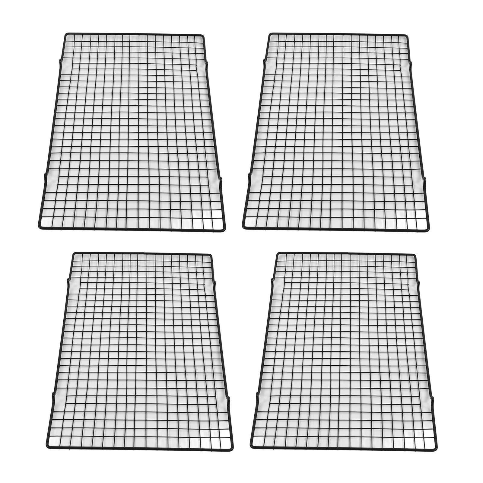 4PCS Barbecue Cooling Rack Stainless Steel Cooling Grid Tray Cake Cookies Baking Rack for Kitchen