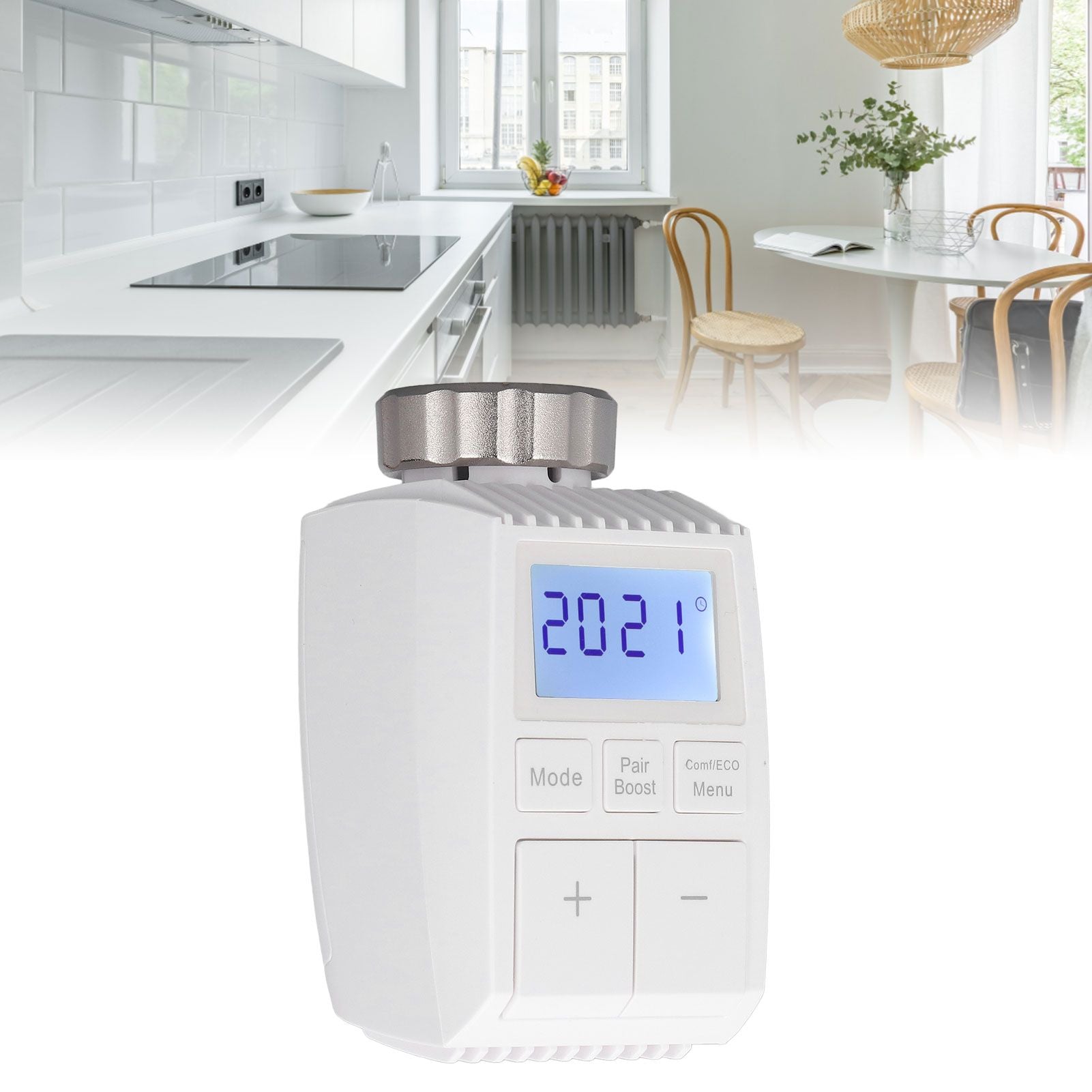 Intelligent Radiator Thermostat App Control Digital Temperature Controller for Bluetooth for Tuya Smart Home APP (Without Batteries)