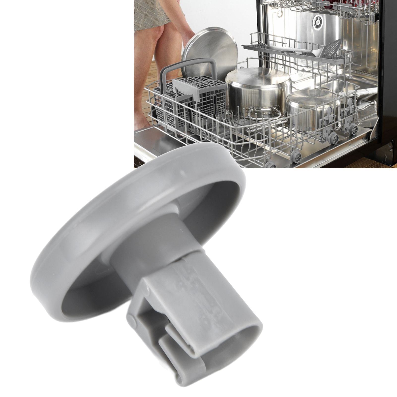 4PCS 40mm Dishwasher Wheel Replacement PP Dishwasher Lower Rack Wheel for AEG Favorit