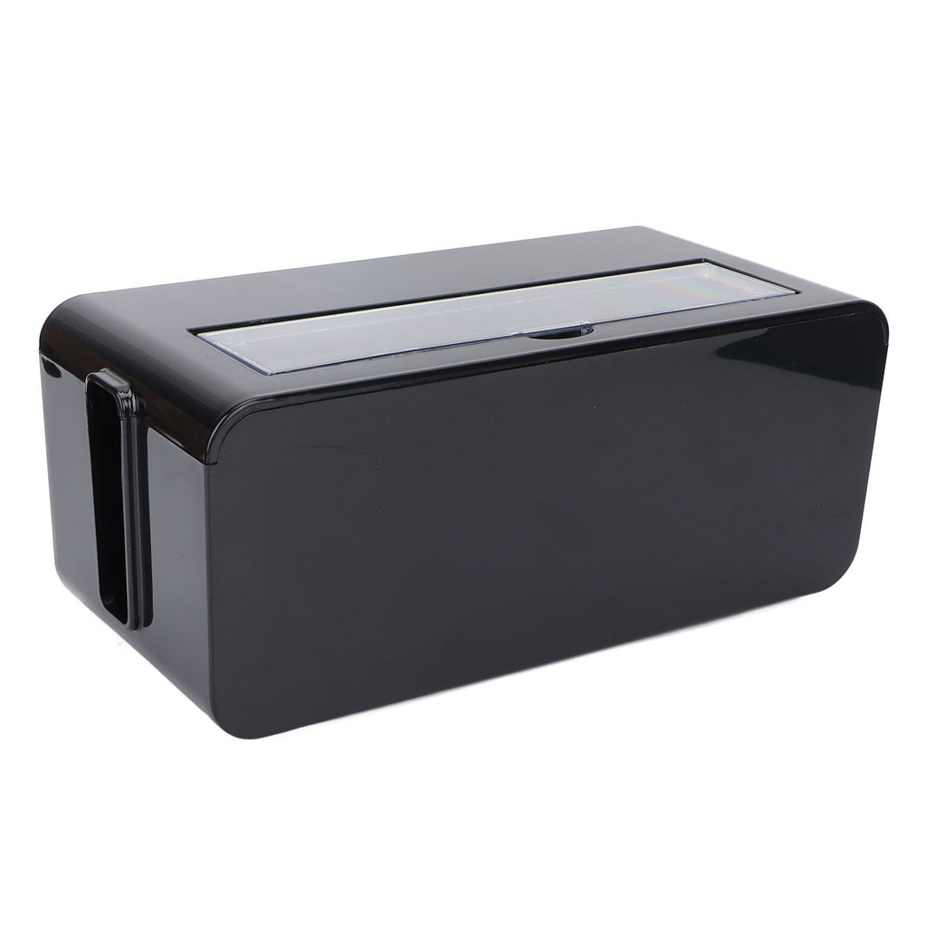 Power Socket Storage Box Safe Dustproof Socket Wire Organizer Plastic Box for Home MediumBlack