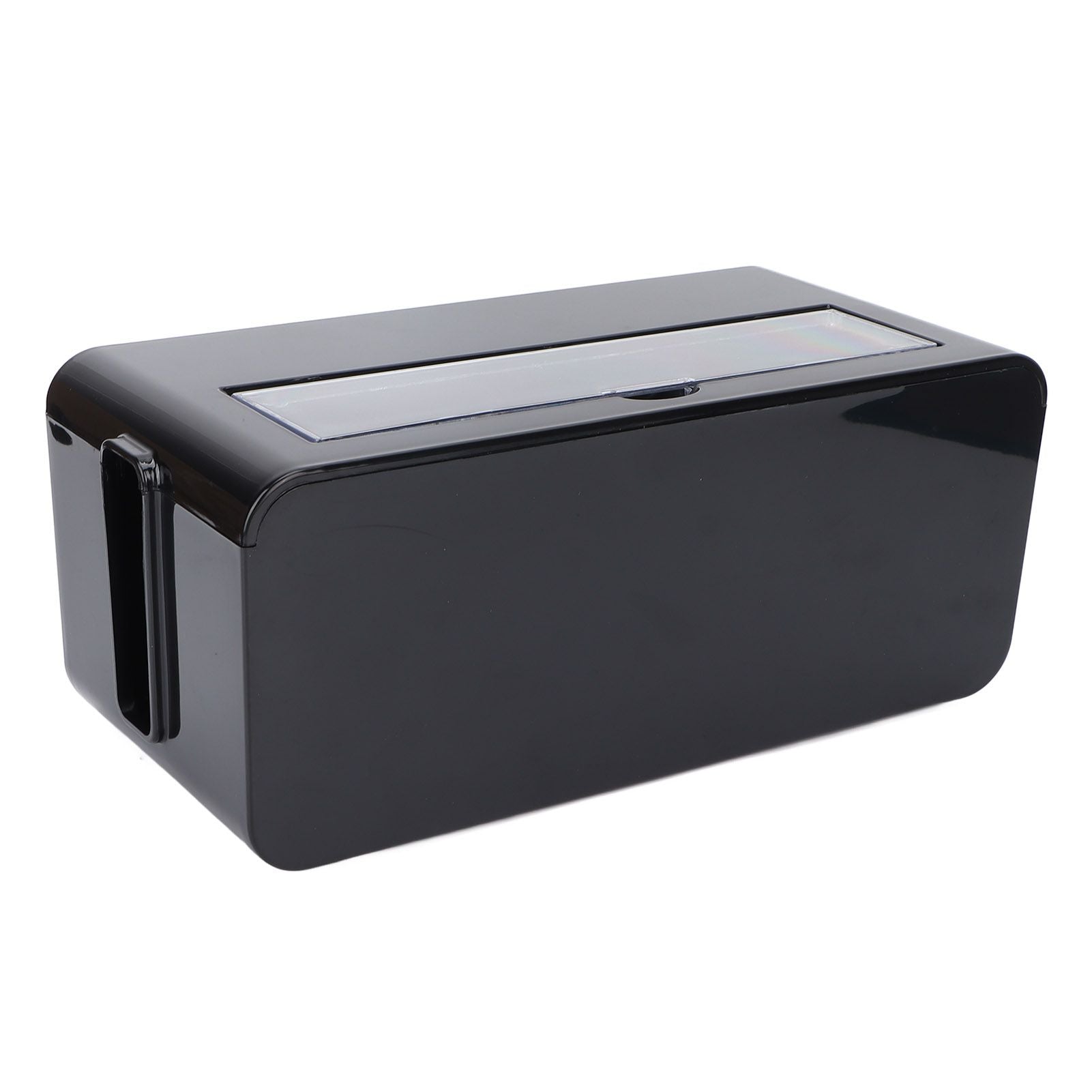 Power Socket Storage Box Safe Dustproof Socket Wire Organizer Plastic Box for Home MediumBlack
