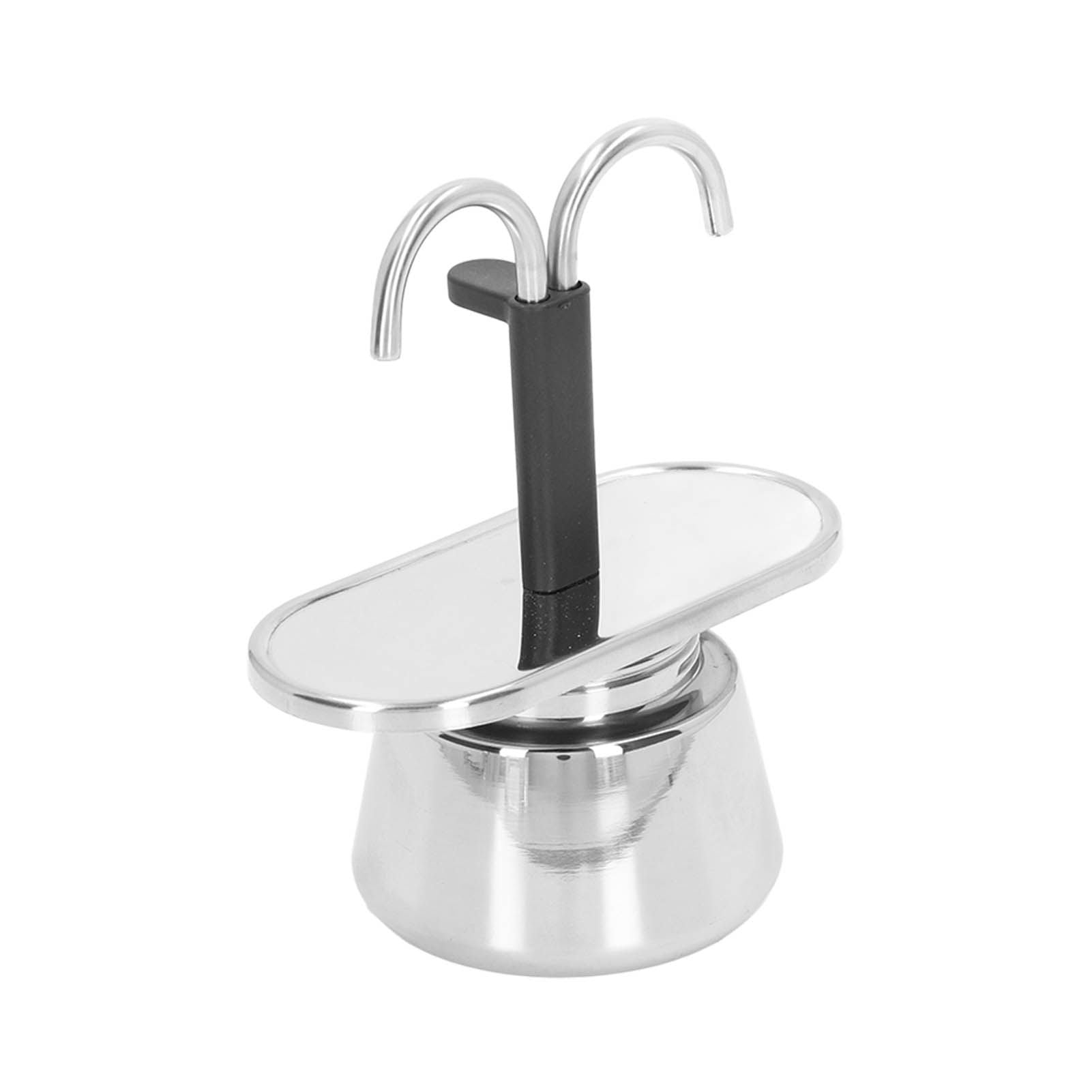 Moka Pot 100ml Dual Pipe Stainless Steel Durable Food Grade Anti Scald Nonslip Thickened Strainer Widely Used Mocha Pot