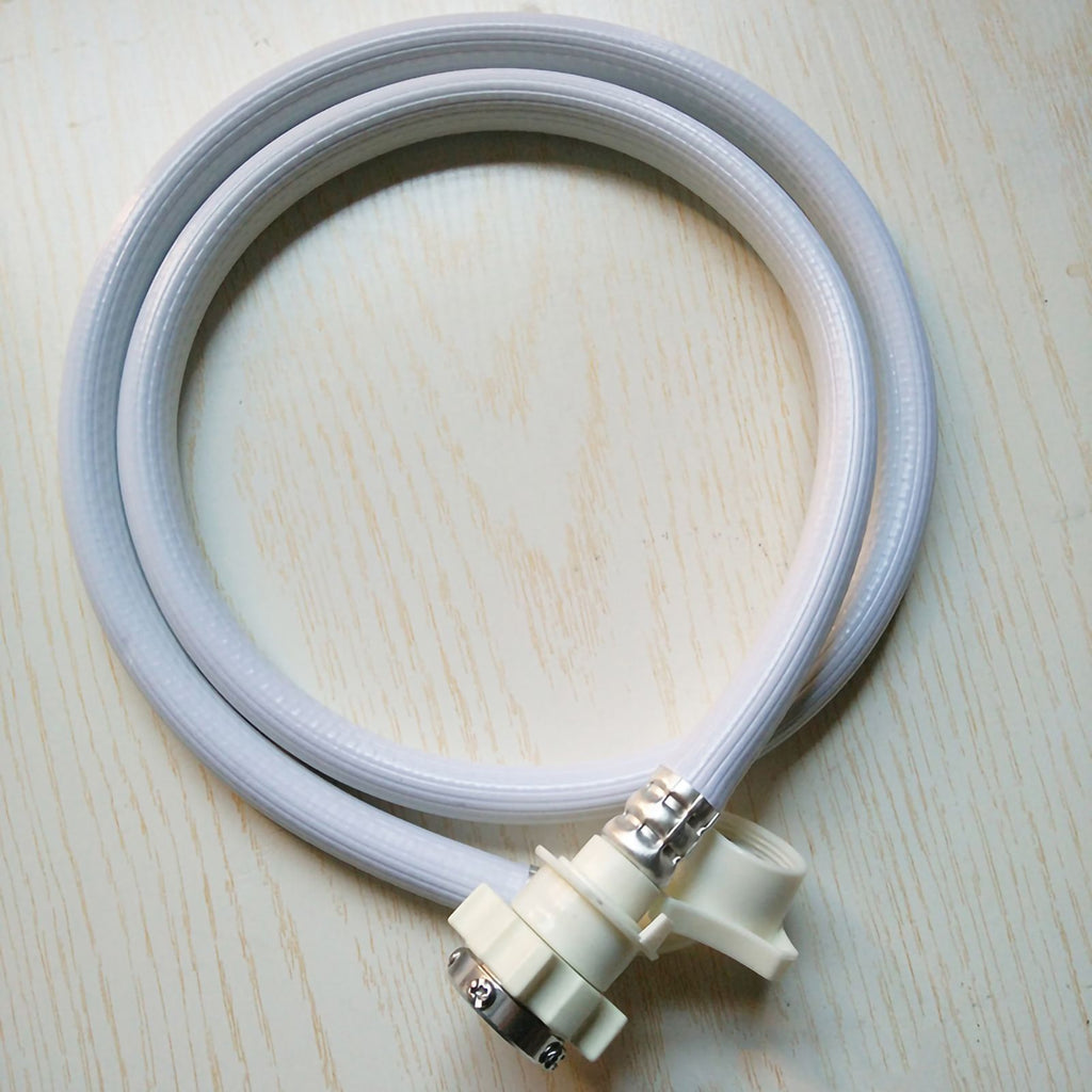PVC Washing Machine Water Inlet Pipe with Steel Connector Extension Tube Washing Machine Hoses for Water Injection 1.5m/59.1in