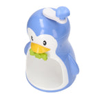 Shaved Ice Machine ABS Penguin Shape Blue Household Portable Manual Snow Cone Maker Machine with Container Kitchen Accessories