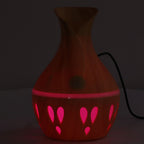 300ml Essential Oil Diffuser Wood Grain USB Powered 7 Colors LED Low Noise Mist Humidifier for Bedroom Office