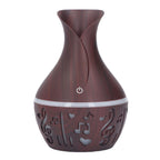 Aromatherapy Diffuser 300ml USB Powered Wood Grain Ultra Quiet LED Night Light Desk Humidifier for Home Office Hotel